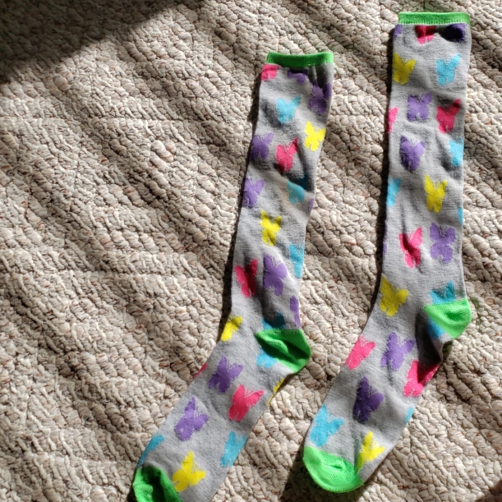 Brand New Butterfly Socks - Picture 2 of 2